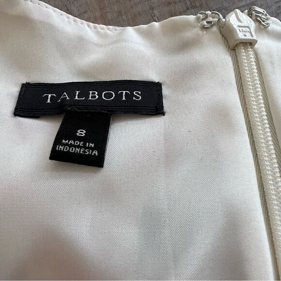 Talbots Floral Print Pink Purple Green Sleeveless Midi Dress 6 - Picture 7 of 8